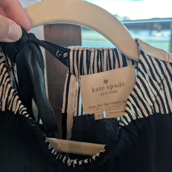 Kate Spade Bay Stripe Tie Back Sleeveless Flare Dress.  - Picture 3 of 6